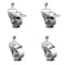 Service Caster Semi Steel Swvl TS Caster w/Roller Bearing-3" Wheel&1/2" Stems-2 w/TTL BRK, 4PK SCC-TSTTL20S315-SSR-121315-2-S-2 - alternate 3